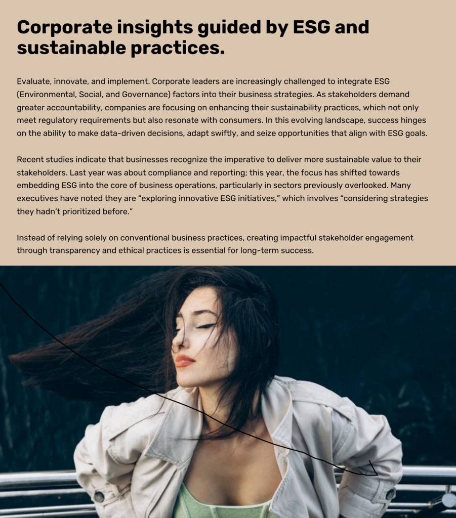 ESG report overview on a corporate desk