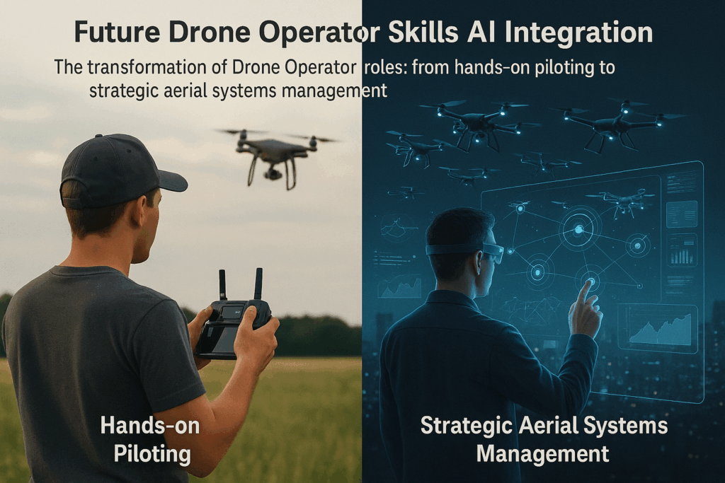 Drone Operator career evolution from manual control to AI collaboration by 2030