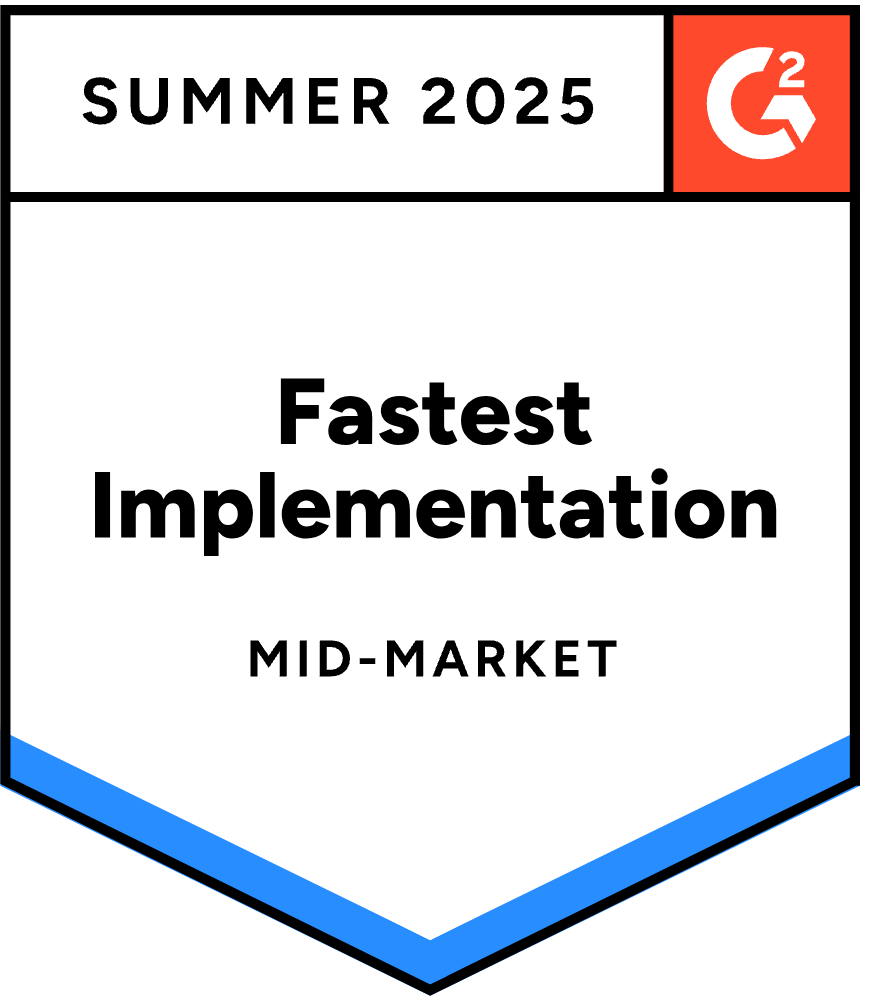 G2 Fastest Implementation Summer 2025