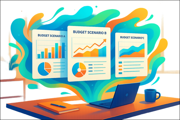 HR leader using SimplyMerit dashboard to model compensation budget scenarios in real time.