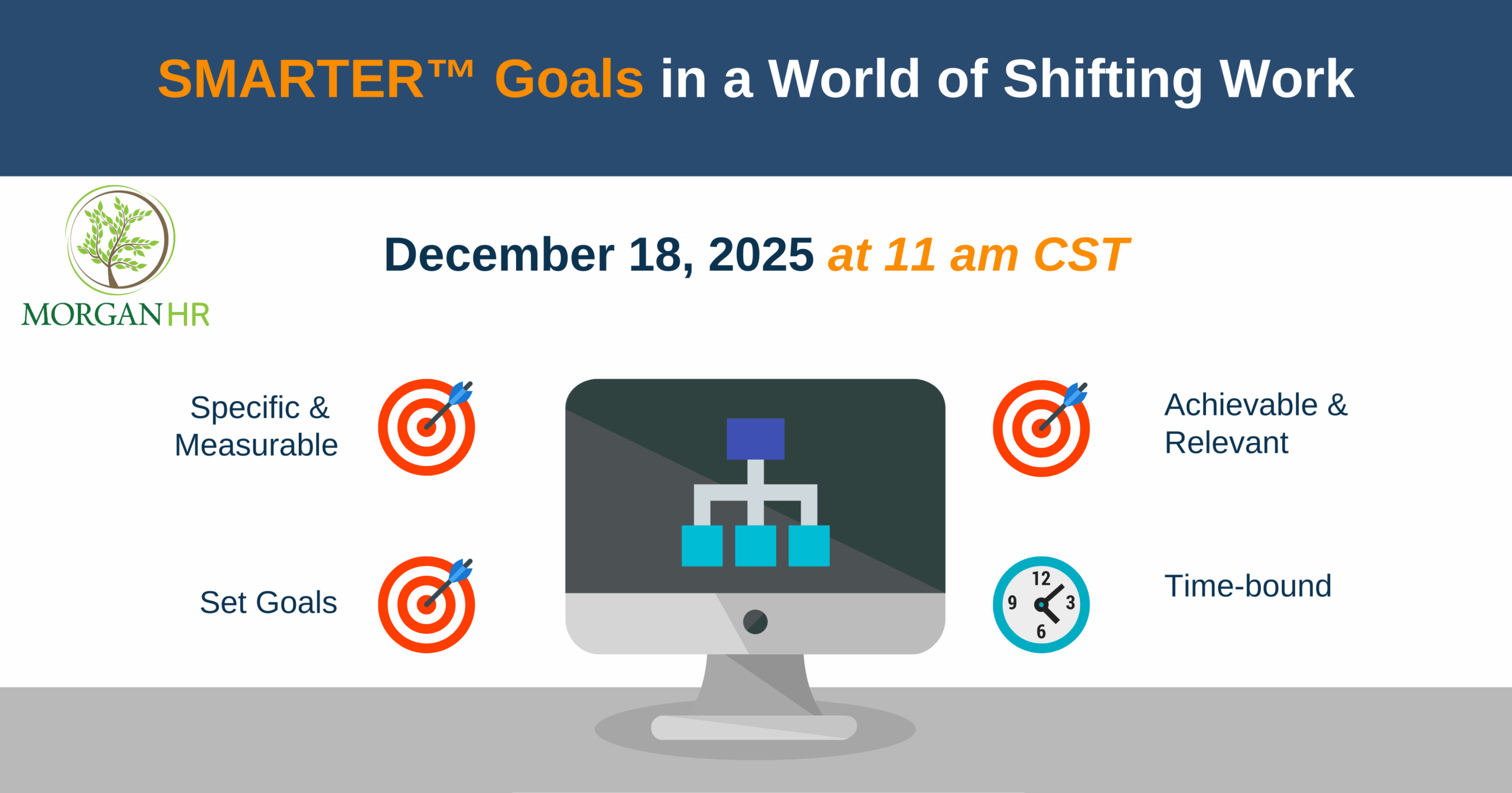 Professionals discussing SMARTER goals in a modern workplace, highlighting specific, measurable, achievable, relevant, and time-bound goal strategies for shifting work.