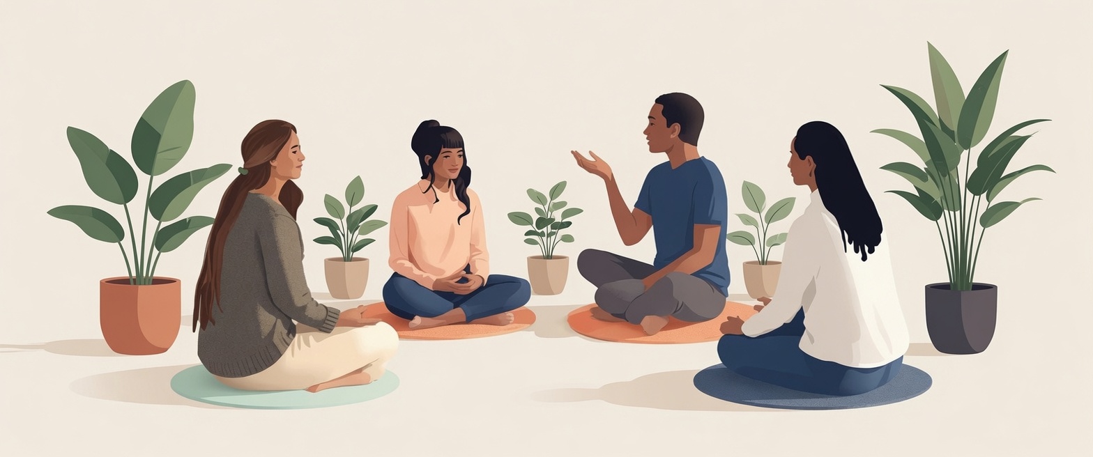People navigating workplace change together