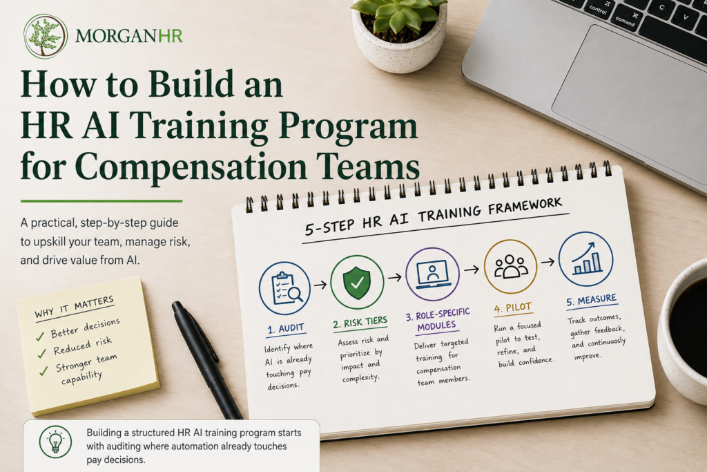 How to Build an HR AI Training Program for Compensation Teams with a five-step implementation framework